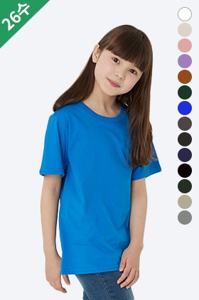 [아동]F 시그니처 라운드 면 반팔 티셔츠(14색상)